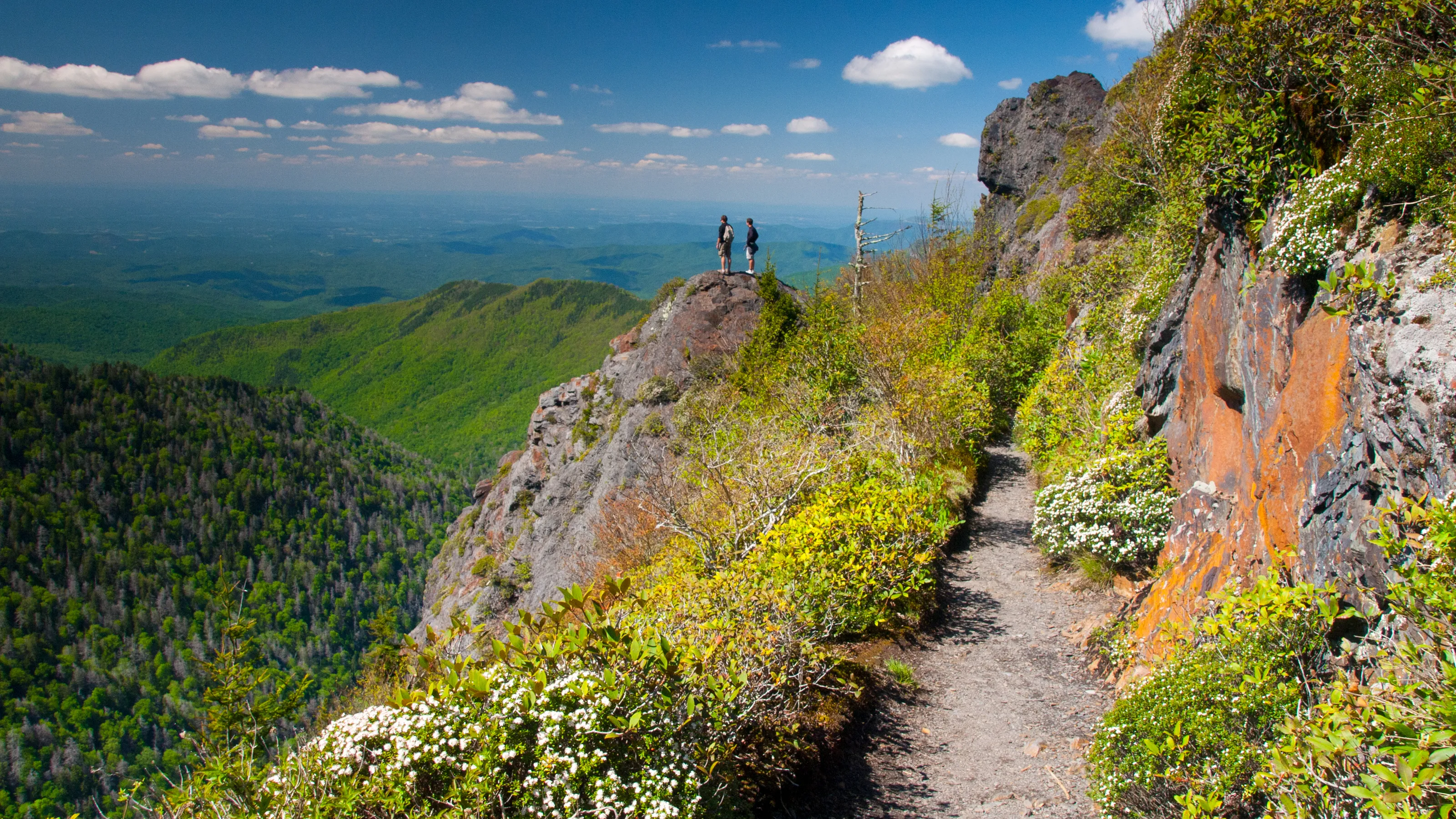 Layered mountain ridges panorama from Charlies Bunion